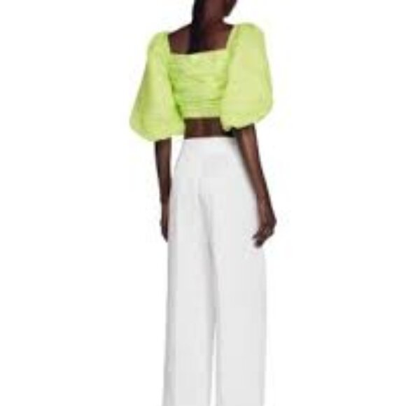 NWT: Sandro Blonville Balloon Sleeve Crop Top Size Large - Picture 5 of 11